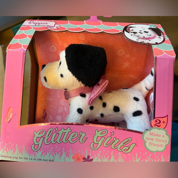 New Kids Toy Plush Dog/Dalmatian with Pink Bow Collar - Picture 3 of 6